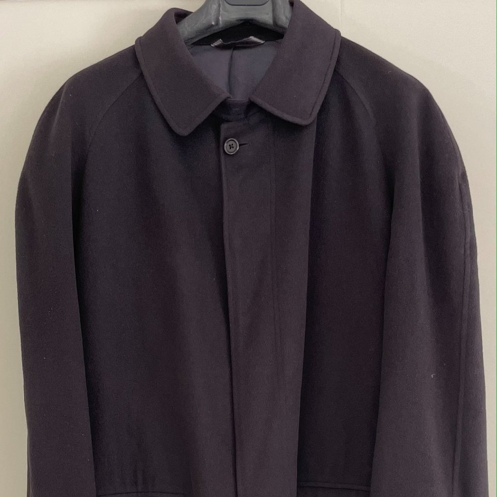 Lanificio Fedora 100% Cashmere Men's Coat in Black